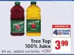 Save Mart Tree Top 100% Juice offer