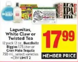 Save Mart Lagunitas, White Claw or Twisted Tea offer