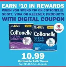 Schnucks Cottonelle bath tissue offer