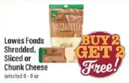 Lowes Foods Lowes Foods Shredded, Sliced or Chunk Cheese offer