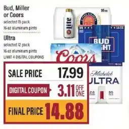 Lowes Foods Bud, Miller or Coors offer