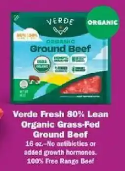 Schnucks Verde Fresh 80% Lean Organic Grass-Fed Ground Beef offer