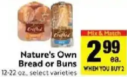 Save Mart Nature's Own Bread or Buns offer