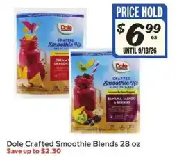 Winn Dixie Dole crafted smoothie blends offer