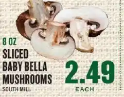 Lowes Foods South Mill Sliced Baby Bella Mushrooms offer