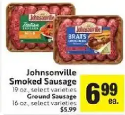 Save Mart Johnsonville Smoked Sausage offer