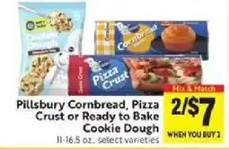 Save Mart Pillsbury Cornbread, Pizza Crust or Ready to Bake Cookie Dough offer