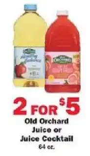Schnucks Old Orchard Juice or Juice Cocktail offer