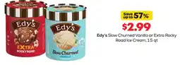 Grocery Outlet Edy's Slow Churned Vanilla or Extra Rocky Road Ice Cream offer