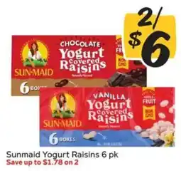 Winn Dixie Sunmaid Yogurt Raisins offer