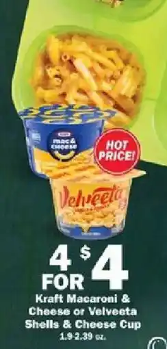 Schnucks Kraft Macaroni & Cheese or Velveeta Shells & Cheese Cup offer