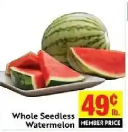 Save Mart Whole Seedless Watermelon offer
