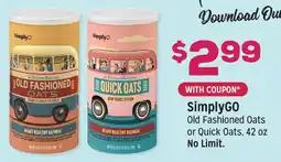 Grocery Outlet SimplyGO Old Fashioned Oats or Quick Oats offer