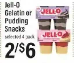 Lowes Foods Jell-O Gelatin or Pudding Snacks offer