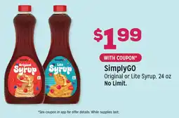 Grocery Outlet SimplyGO Syrup offer