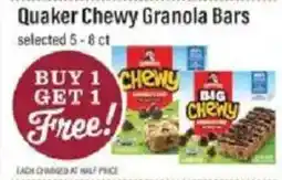 Lowes Foods Quaker Chewy Granola Bars offer