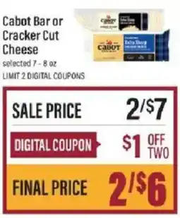 Lowes Foods Cabot Bar or Cracker Cut Cheese offer