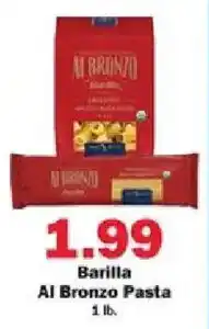 Schnucks Barilla Al Bronzo Pasta offer