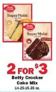 Schnucks Betty Crocker cake mix offer