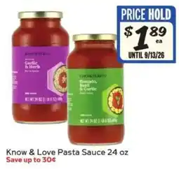 Winn Dixie Know & Love Pasta Sauce offer