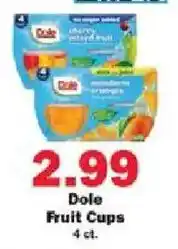 Schnucks Dole Fruit Cups offer