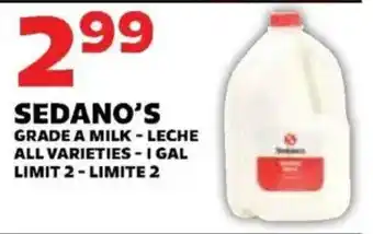 Sedano's grade a milk