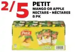 Sedano's Petit mango or apple nectars offer