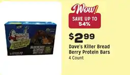 Grocery Outlet Dave's Killer Bread Berry Protein Bars offer