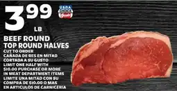 Sedano's Usda choice beef round top round halves offer