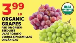 Sedano's Organic Grapes offer