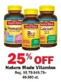 Schnucks Nature made vitamins offer