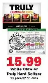 Schnucks White Claw or Truly Hard Seltzer offer