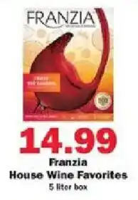 Schnucks Franzia house wine favorites offer