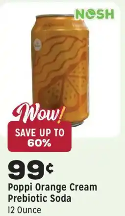 Grocery Outlet Nesh Poppi Orange Cream Prebiotic Soda offer