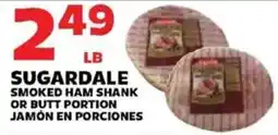 Sedano's Sugardale smoked ham shank or butt portion offer