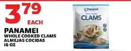 Sedano's Panamei whole cooked clams offer