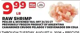 Sedano's Raw Shrimp offer