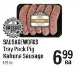 Lowes Foods Sausageworks tray pack pig kahuna sausage offer