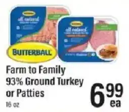 Lowes Foods Butterball Farm to Family Ground Turkey or Patties offer