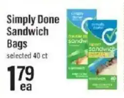 Lowes Foods Simply Done Sandwich Bags offer
