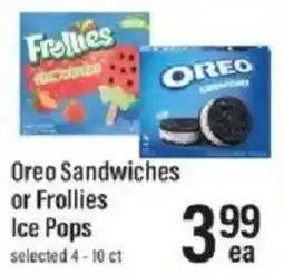 Lowes Foods Oreo Sandwiches or Frollies Ice Pops offer