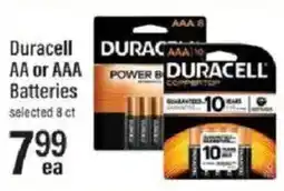 Lowes Foods Duracell AA or AAA Batteries offer