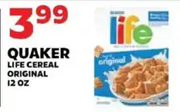 Sedano's Quaker life cereal offer