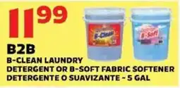 Sedano's B2B B-Clean Laundry Detergent or B-Soft Fabric Softener offer