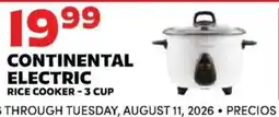 Sedano's Continental electric rice cooker offer