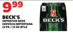 Sedano's Beck's imported beer offer