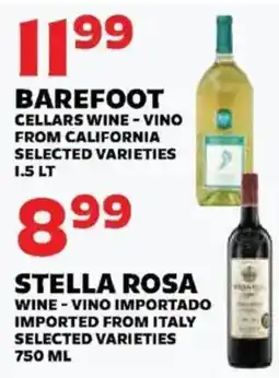 Sedano's Barefoot Cellars Wine offer