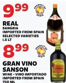 Sedano's Real Sangria offer