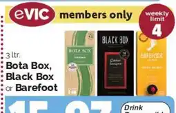 Harris Teeter Bota Box, Black Box or Barefoot offer