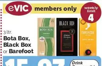Bota Box, Black Box or Barefoot